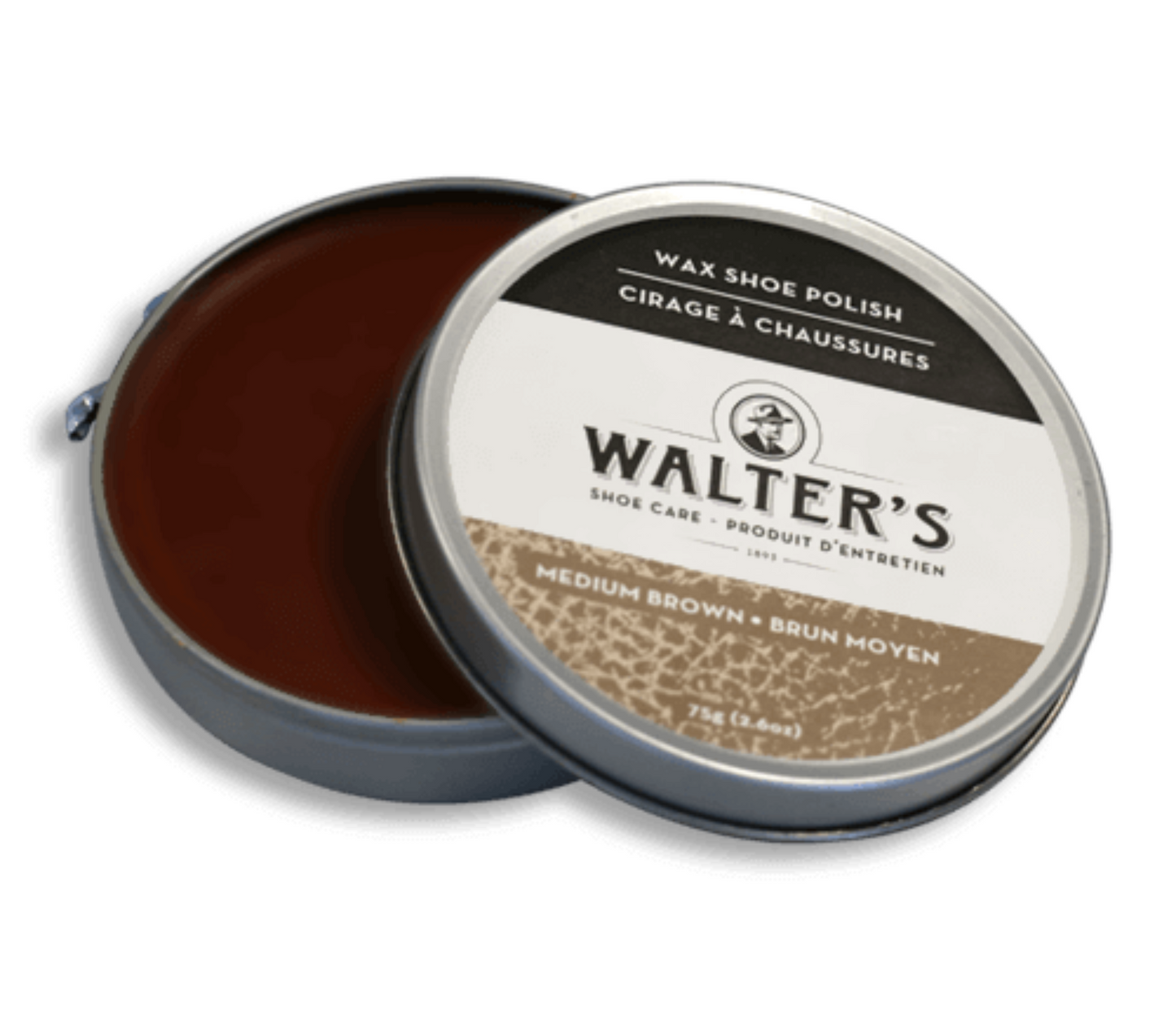 #color_ Medium Brown | Walter's Wax Shoe Polish - Medium Brown - Walter_sWaxShoePolish_3