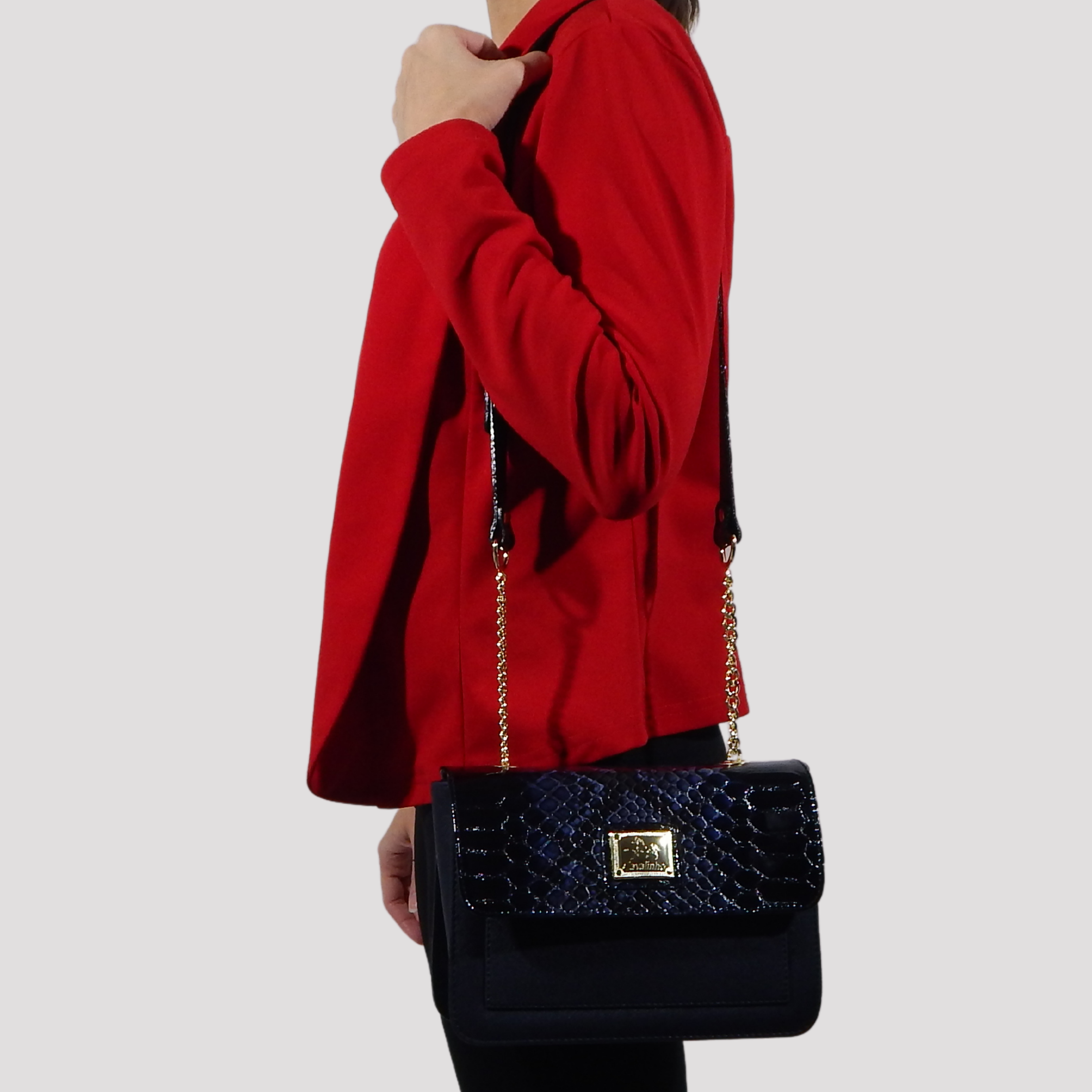 Cavalinho Cherry Blossom Shoulder Bag SKU 18810398.03 #color_Navy