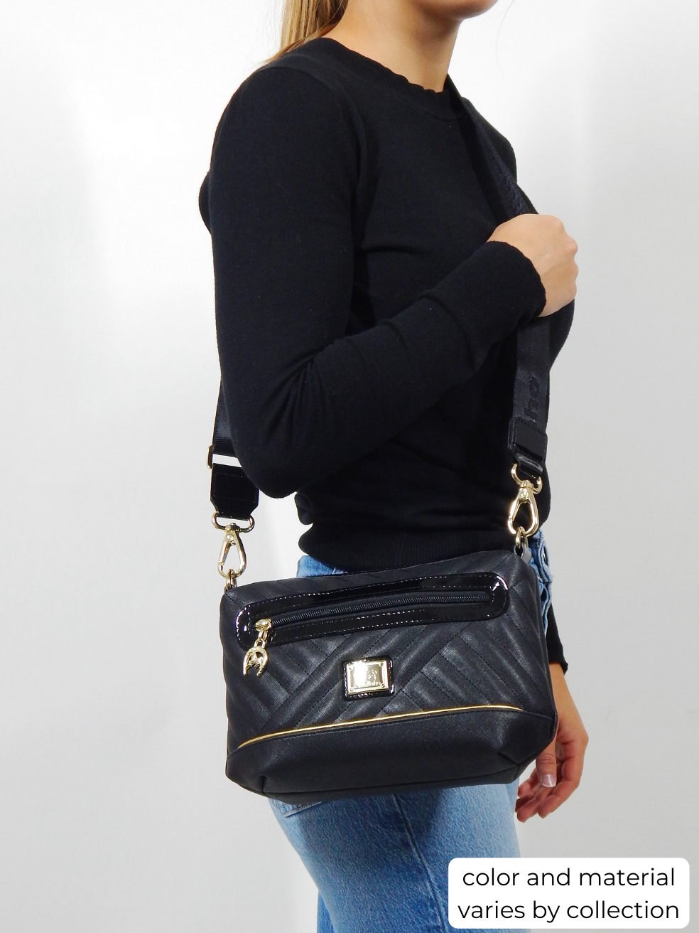 #color_ Black | Cavalinho Cavalo Lusitano Leather Crossbody Bag - Black - bodyshot_0401
