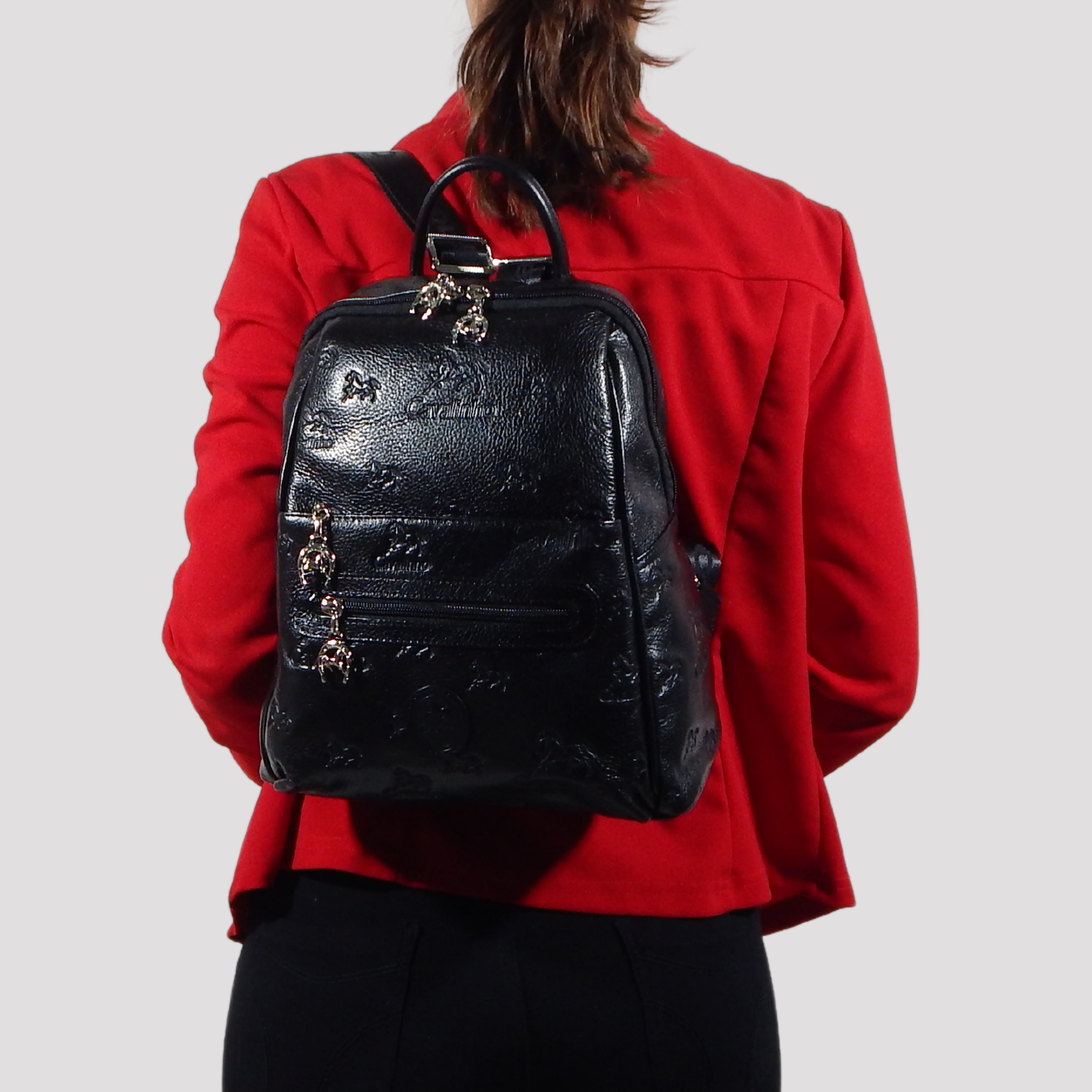Cavalinho Cavalo Lusitano Leather Backpack SKU 18090412.01 #color_black