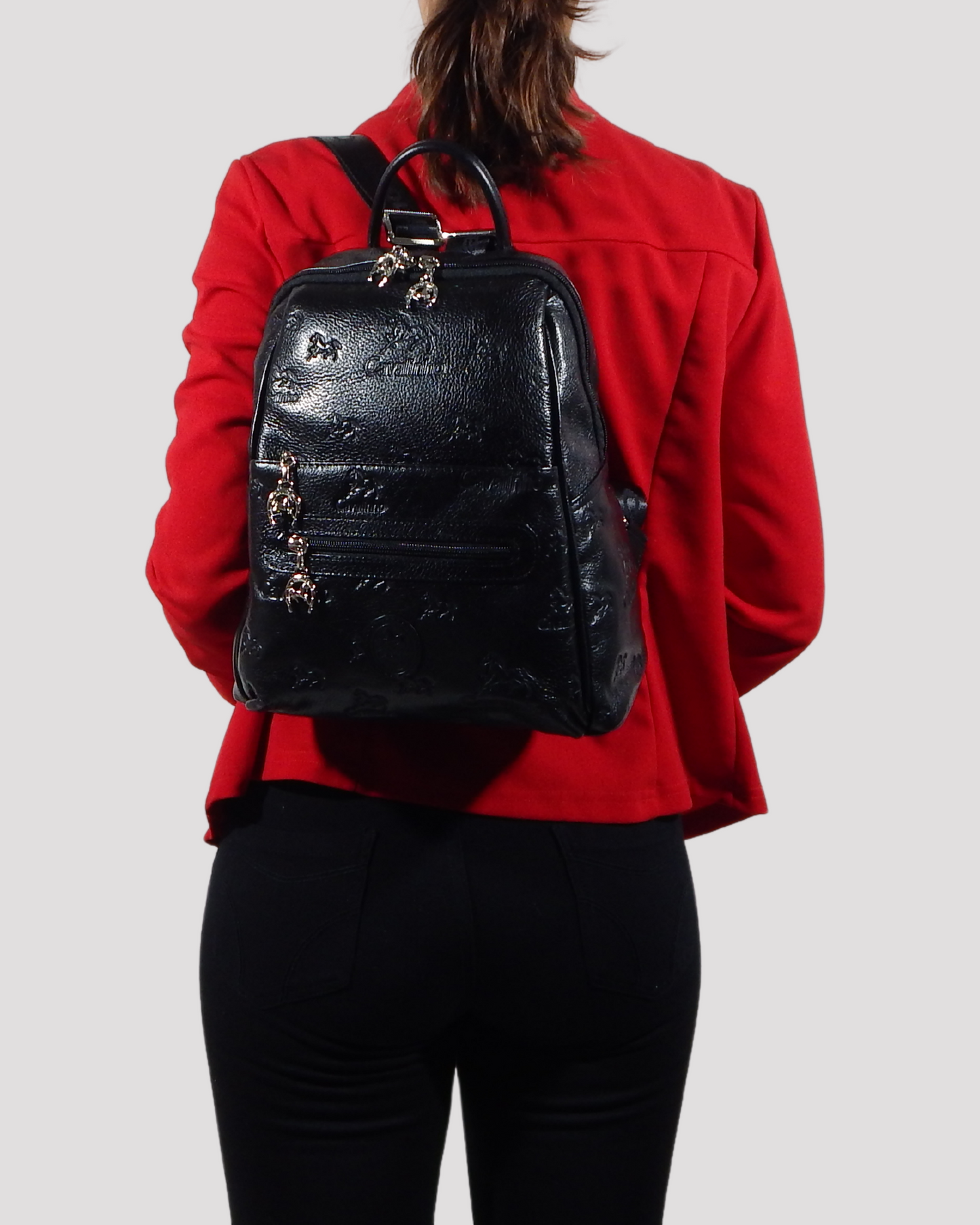 #color_ Black | Cavalinho Cavalo Lusitano Leather Backpack - Black - bodyshot_0412