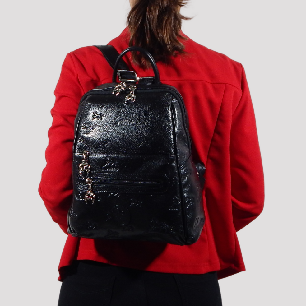 Cavalinho Cavalo Lusitano Leather Backpack SKU 18090412.01 #color_saddlebrown, brown