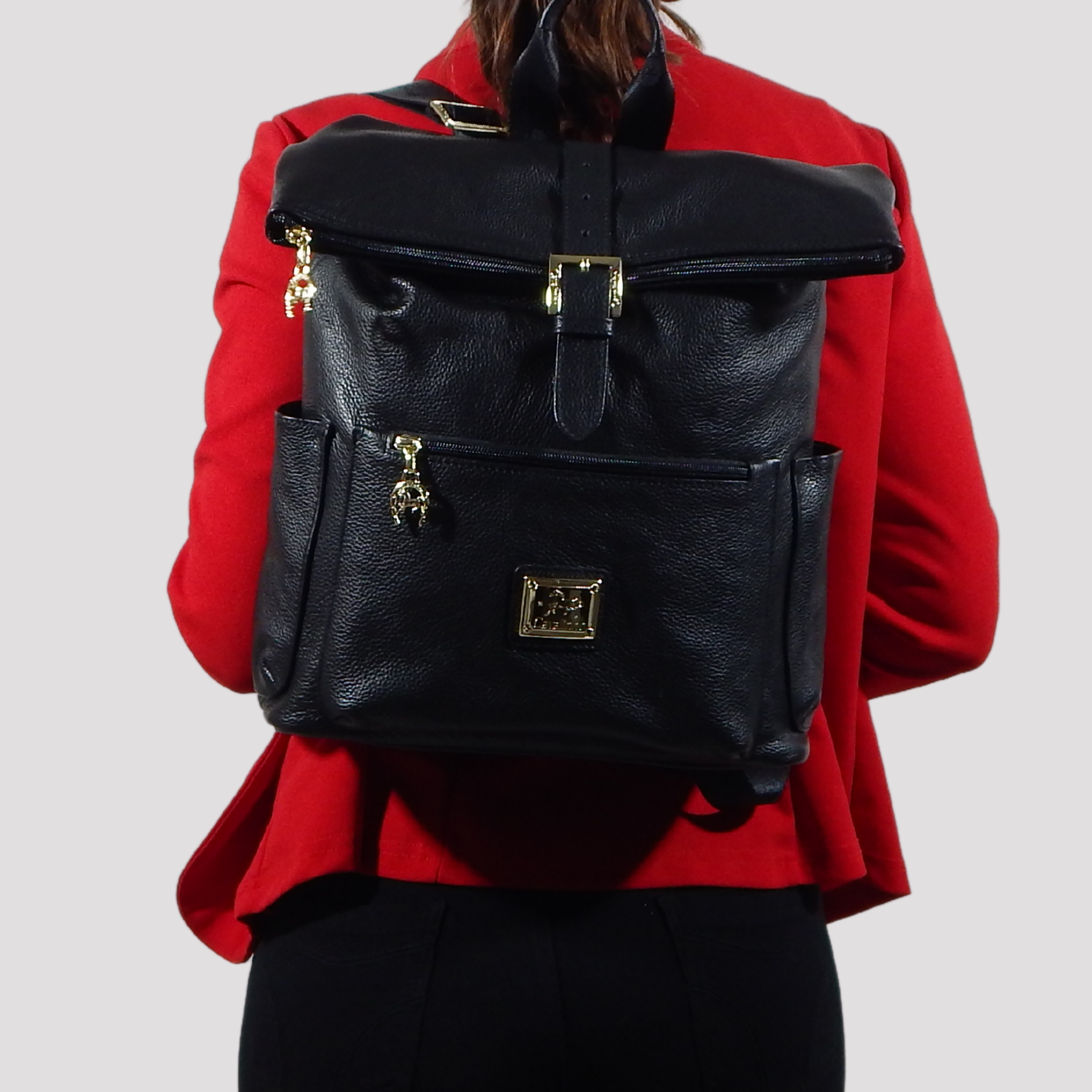 Cavalinho Muse Leather Backpack - SKU 18300415 | #color_Black