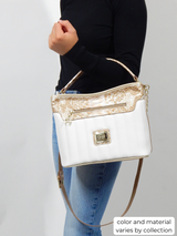 Cavalinho Grace Handbag SKU 18250470 #color_DarkOliveGreen / Beige, Beige / White, Navy / White, DarkRed / Beige, DarkRed / White