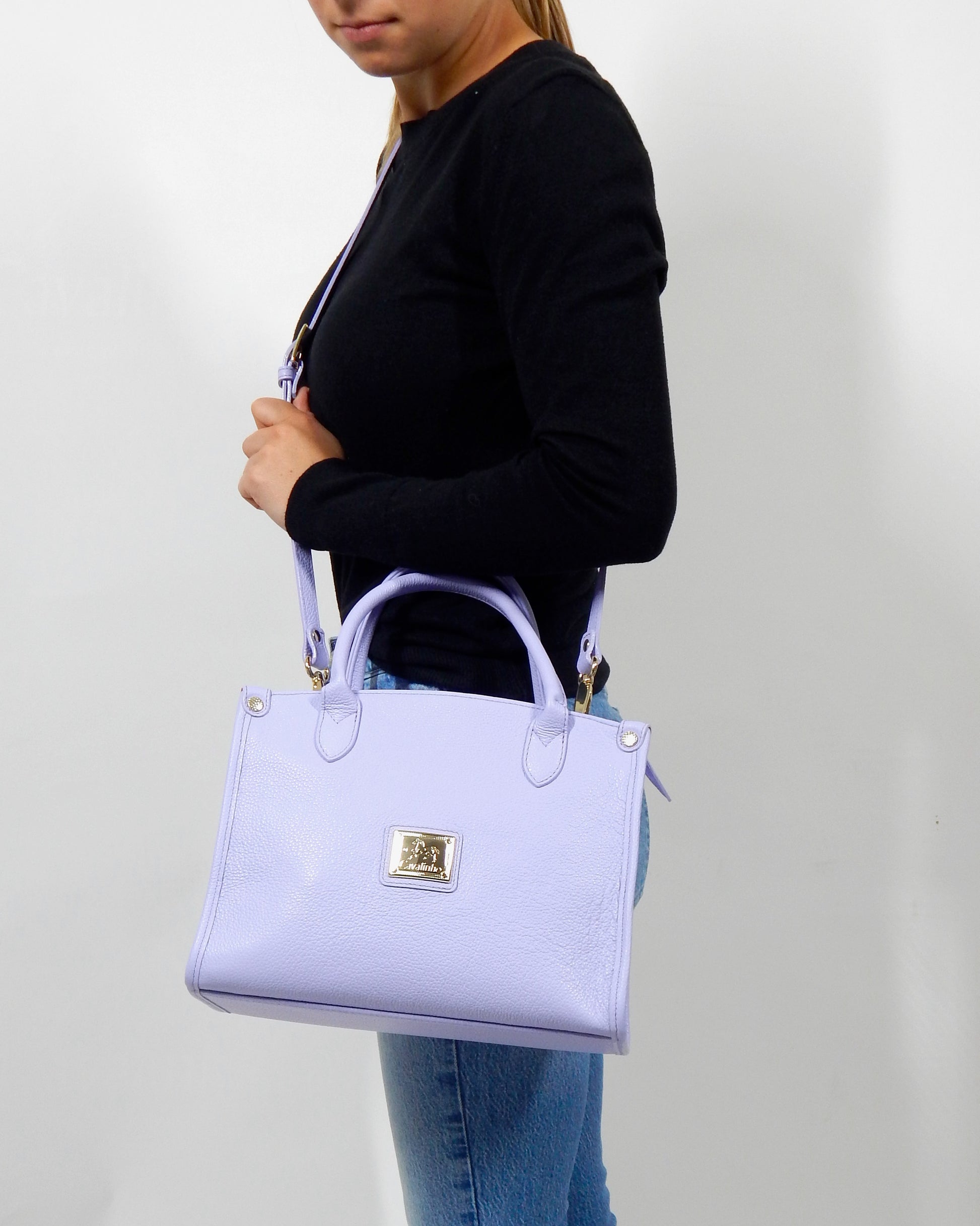 Cavalinho Muse Leather Handbag - Lilac - bodyshot_0480_2