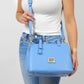 Cavalinho Muse Leather Handbag - CornflowerBlue - bodyshot_0490_2