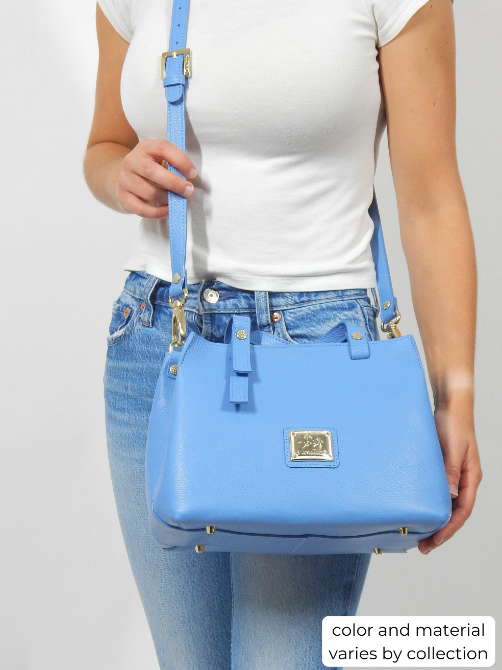 Cavalinho Muse Leather Handbag - SKU 18300490 | #color_Lilac, HotPink, Black, Sand, CornflowerBlue