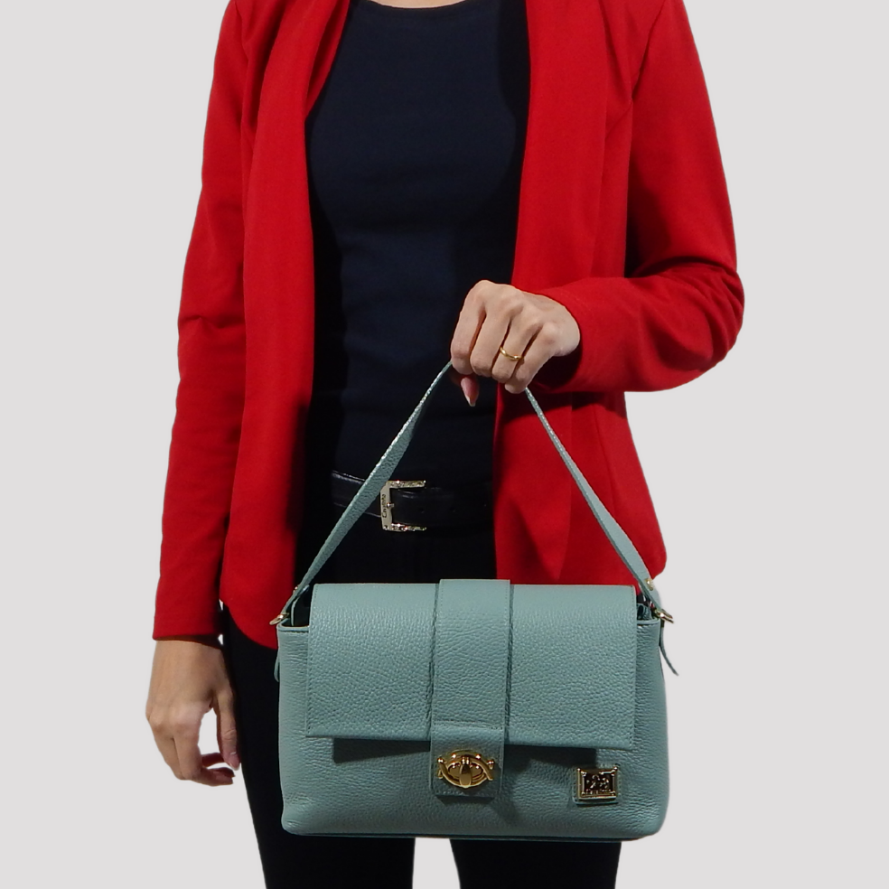 Cavalinho Muse Leather Handbag - SKU 18300514 | #color_Black, DarkSeaGreen, Sand