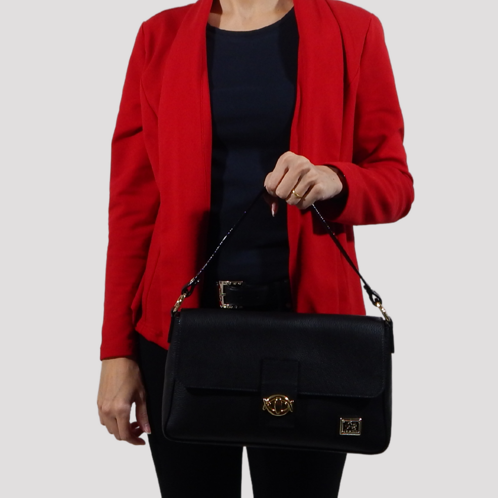 Cavalinho Muse Leather Handbag - SKU 18300515 | #color_DarkSeaGreen, Sand, Black, Purple, lightsand