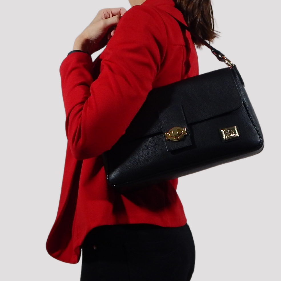 Cavalinho Muse Leather Handbag - SKU 18300515 | #color_DarkSeaGreen, Sand, Black, Purple, lightsand