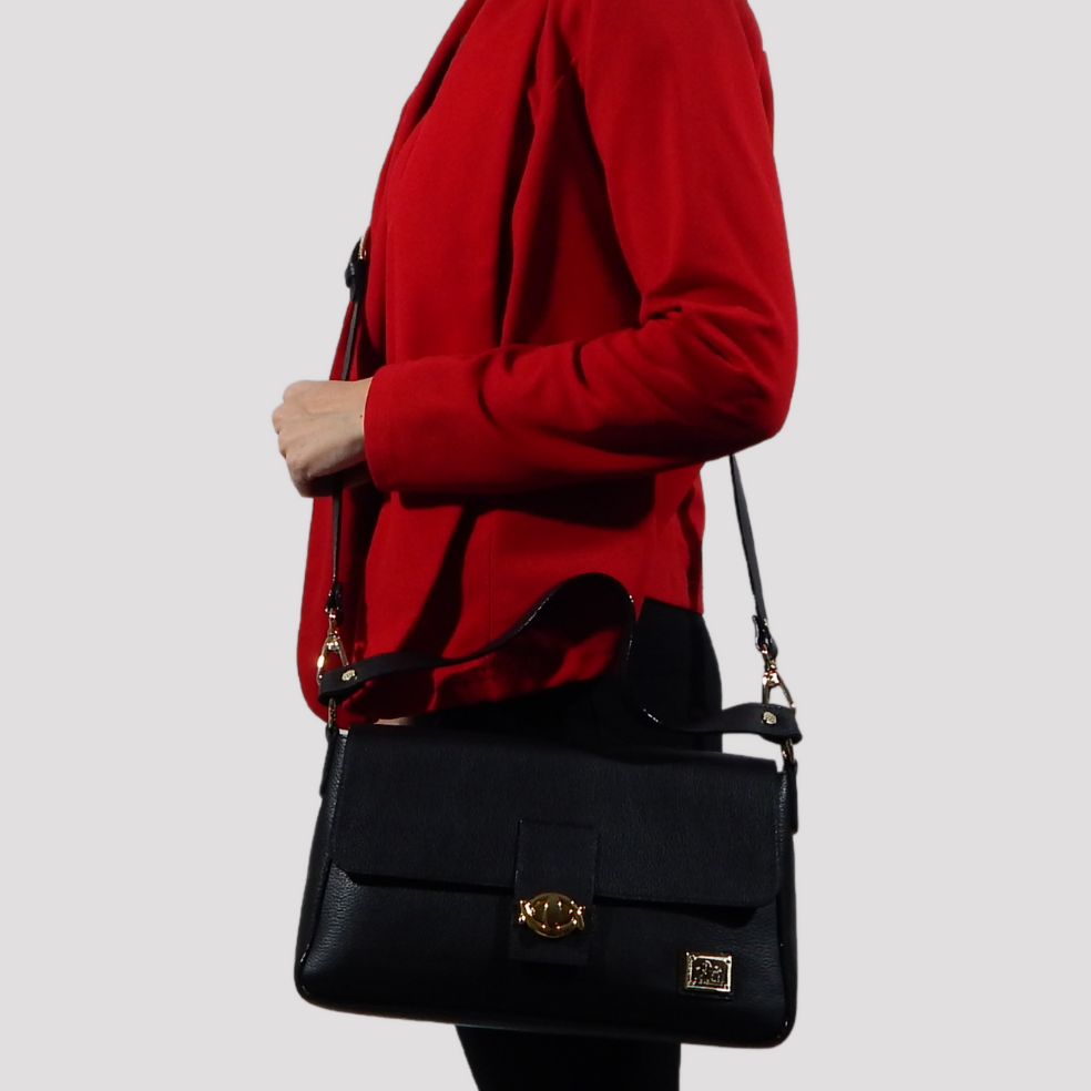 Cavalinho Muse Leather Handbag - SKU 18300515 | #color_DarkSeaGreen, Sand, Black, Purple, lightsand