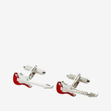 Electric Guitar Red Cufflinks for Men