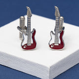 Electric Guitar Red Cufflinks for Men