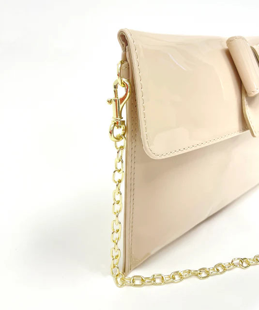 Cavalinho All In Patent Leather Clutch Bag - Beige - inside_0068_exterior