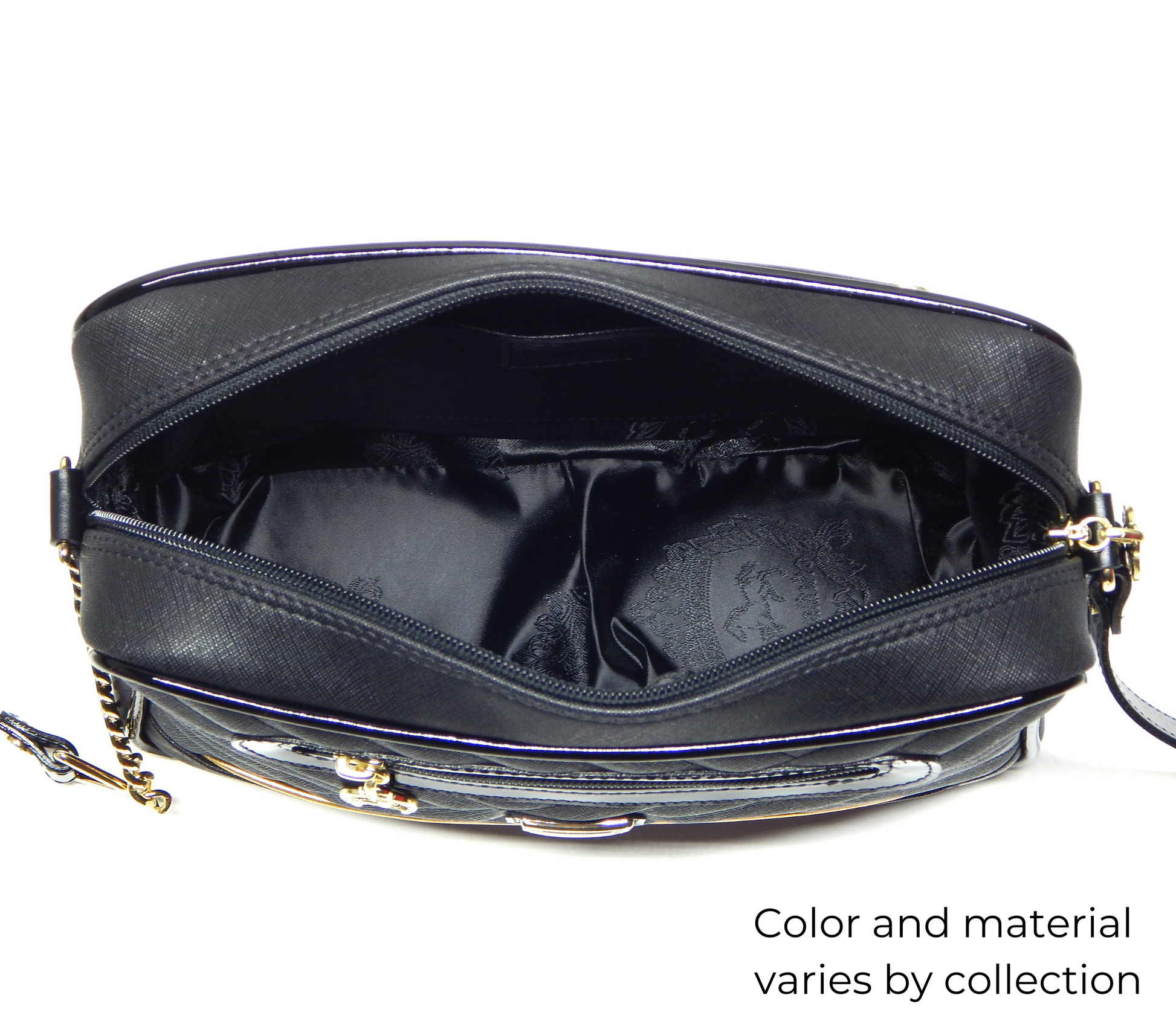 Cavalinho Cavalo Lusitano Leather Crossbody Bag - Black - inside_0251