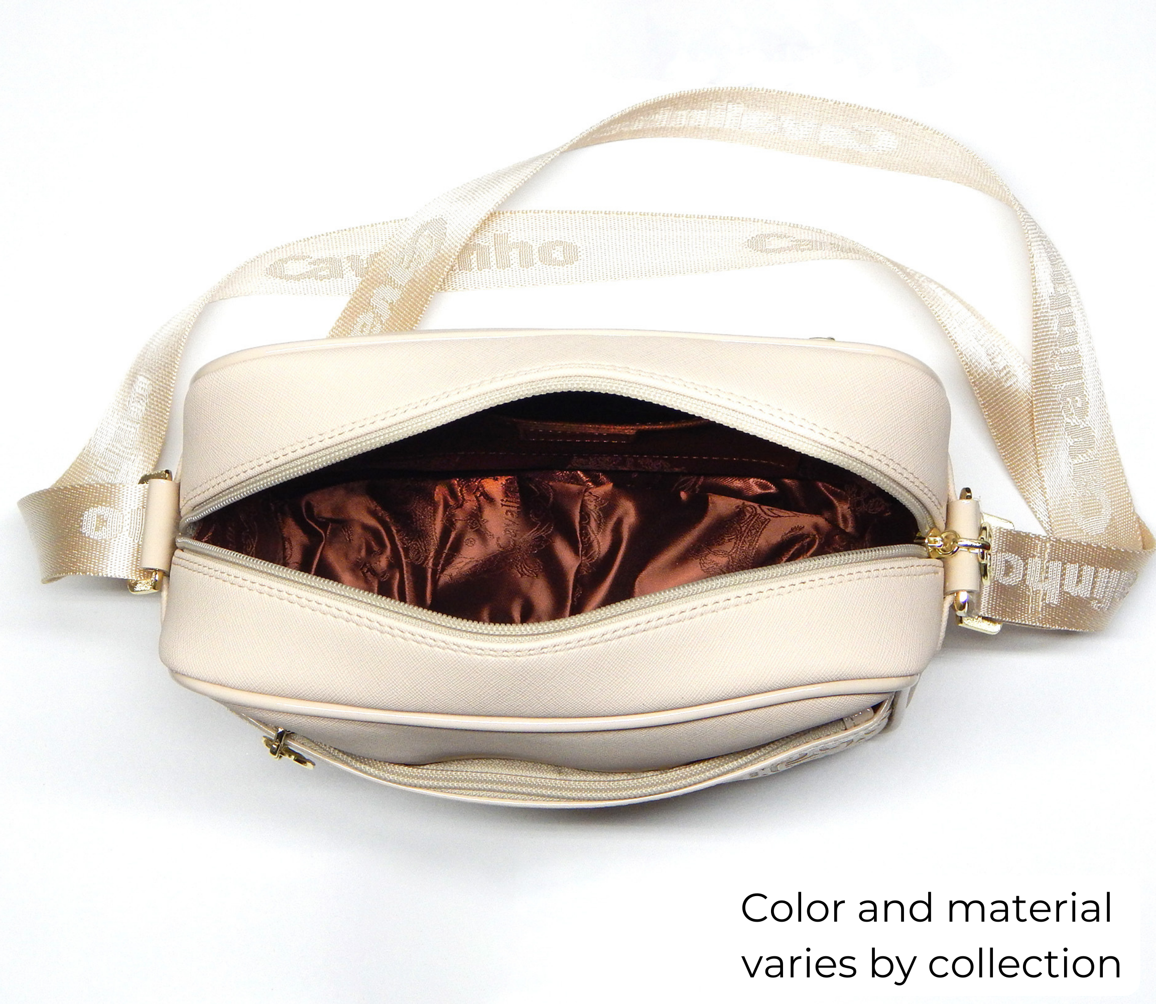 Cavalinho Charming Crossbody Bag SKU 18470324 #color_black, white / sand, Navy / Tan / Beige