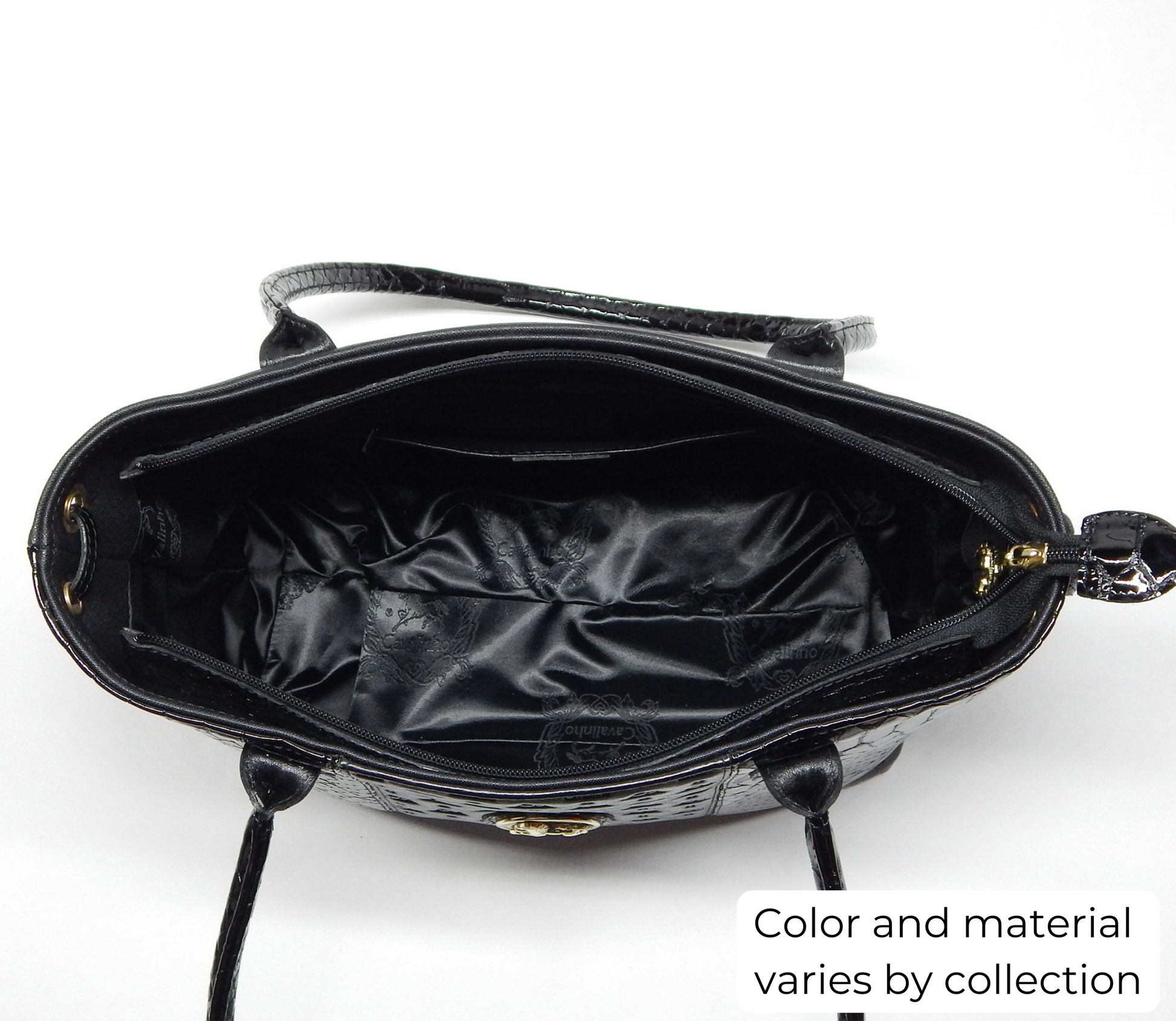 Cavalinho Unique Shoulder Bag - Black & Honey - inside_0359