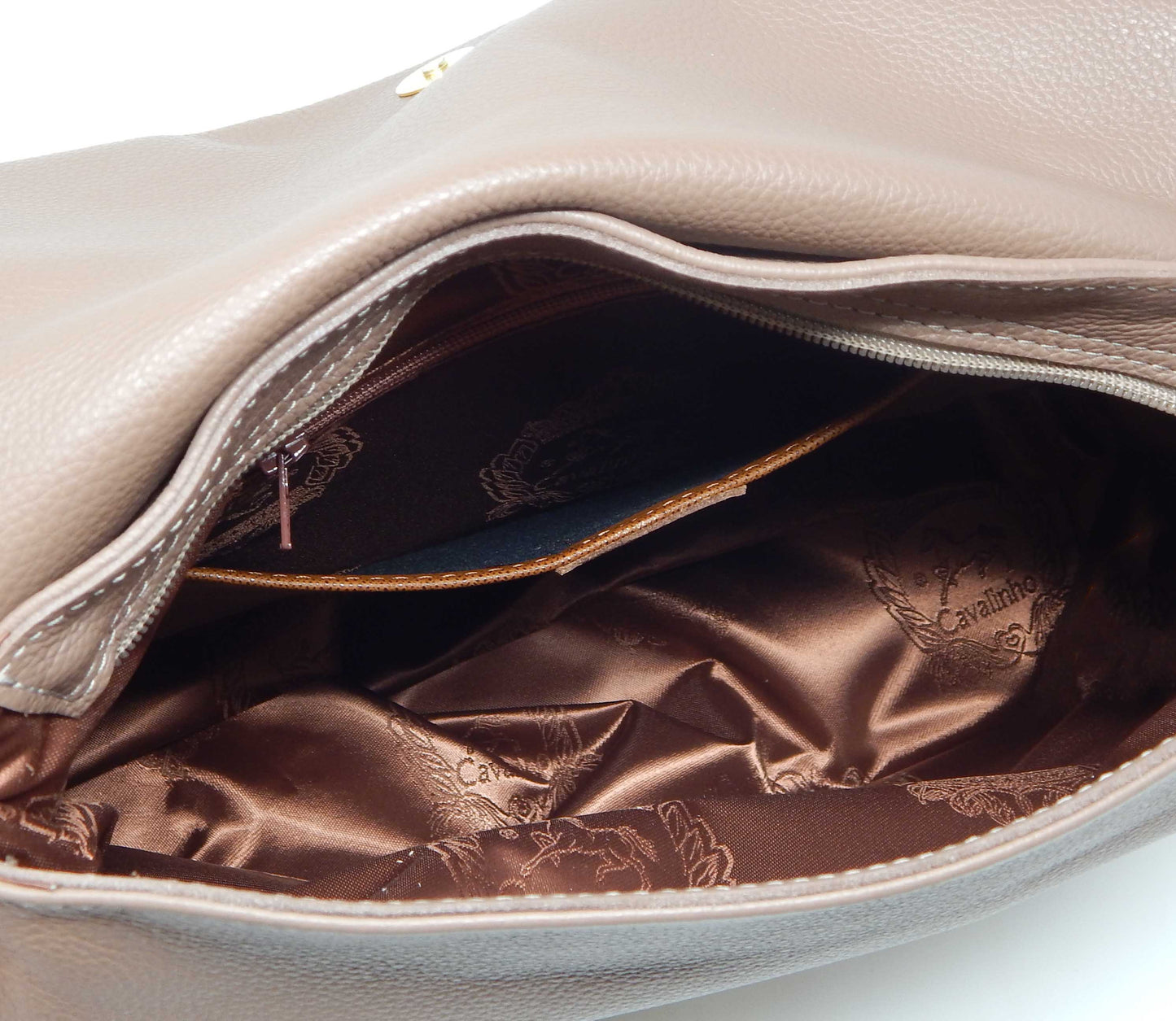 Cavalinho Muse Leather Shoulder Bag - Sand - inside_0369