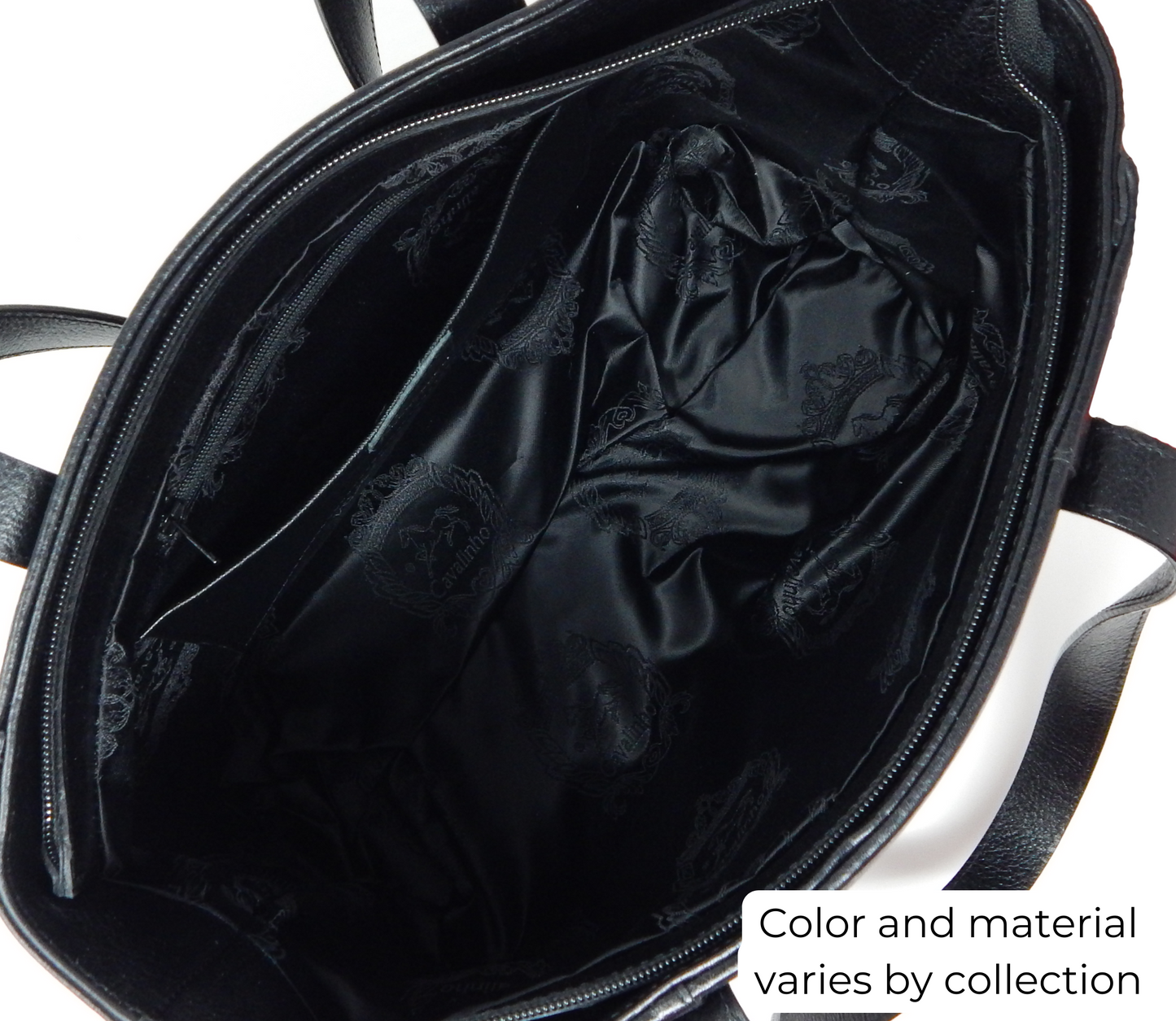 Cavalinho Cavalo Lusitano Leather Shoulder Bag - Black - inside_0410