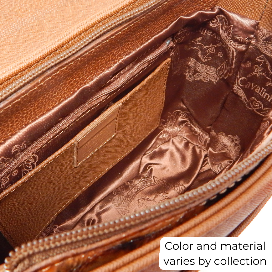Cavalinho Cherry Blossom Shoulder Bag SKU 18810471.13 #color_Saddlebrown, brown, beige, navy, black, beige / white / navy, Navy / White / Red