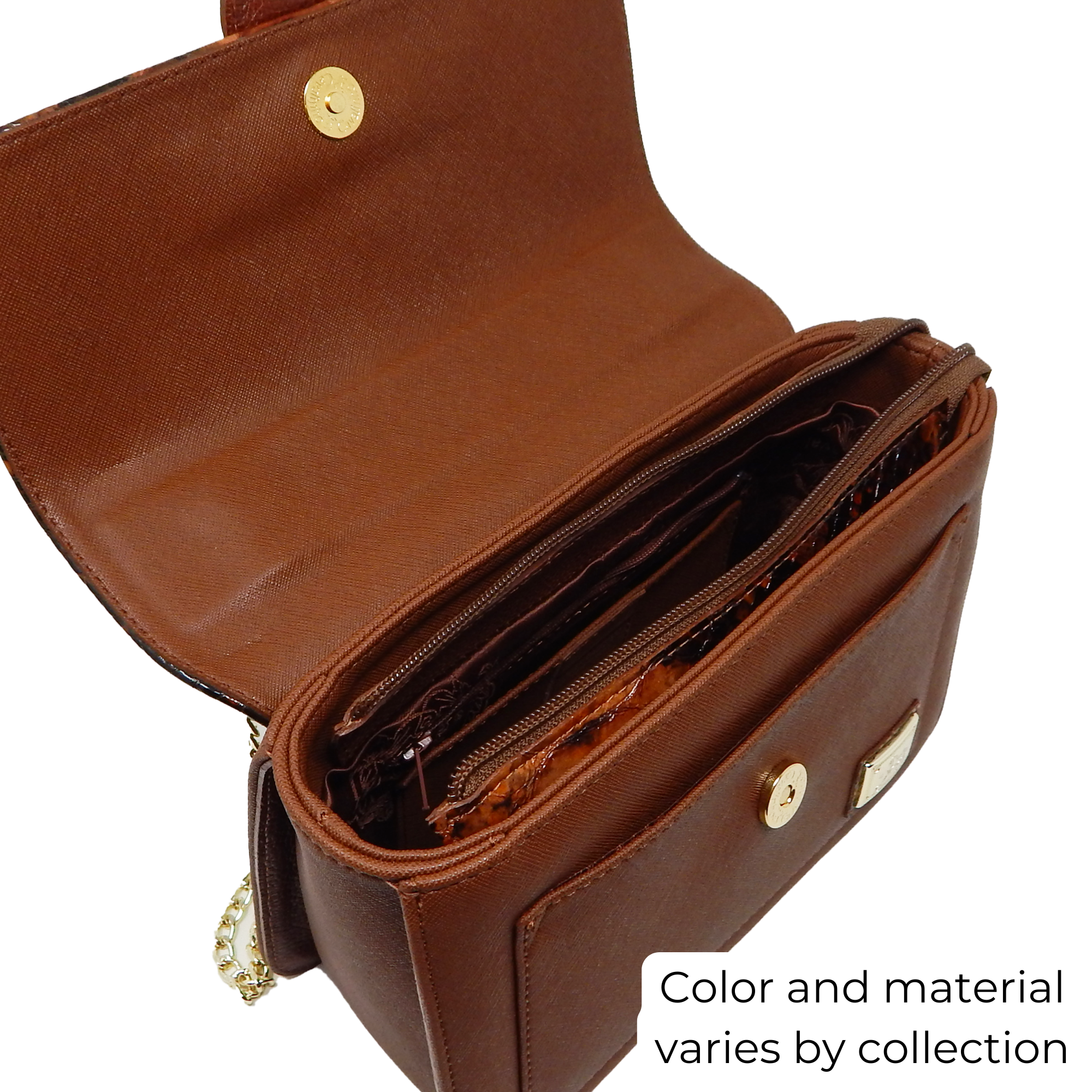 Cavalinho Cherry Blossom Shoulder Bag SKU 18810471.13 #color_Saddlebrown, brown, beige, navy, black, beige / white / navy, Navy / White / Red