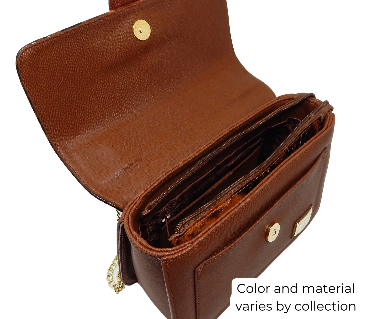 #color_ SaddleBrown | Cavalinho Cherry Blossom Shoulder Bag - SaddleBrown - inside_0471_external