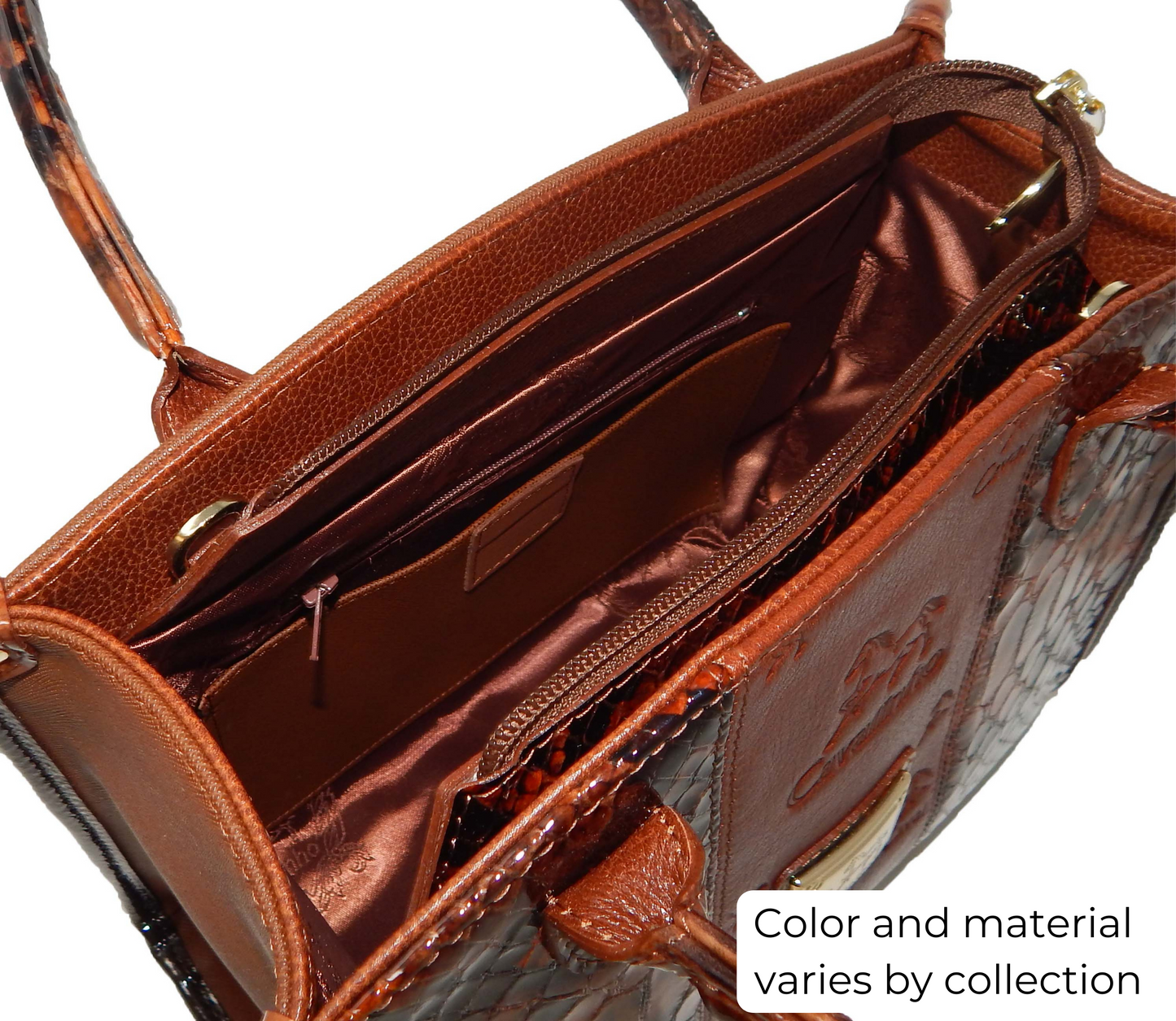 Cavalinho Cavalo Lusitano Leather Handbag - Black - inside_0480