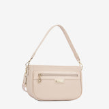 Cavalinho La Vie Beige Leather and Canvas Designer Handbag SKU 16190615.05 #color_beige, red, black