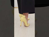 Signature CV by Cavalinho Yellow Patent Leather High Heel Pumps for Women SKU 48100604.08 #color_yellow, lightblue