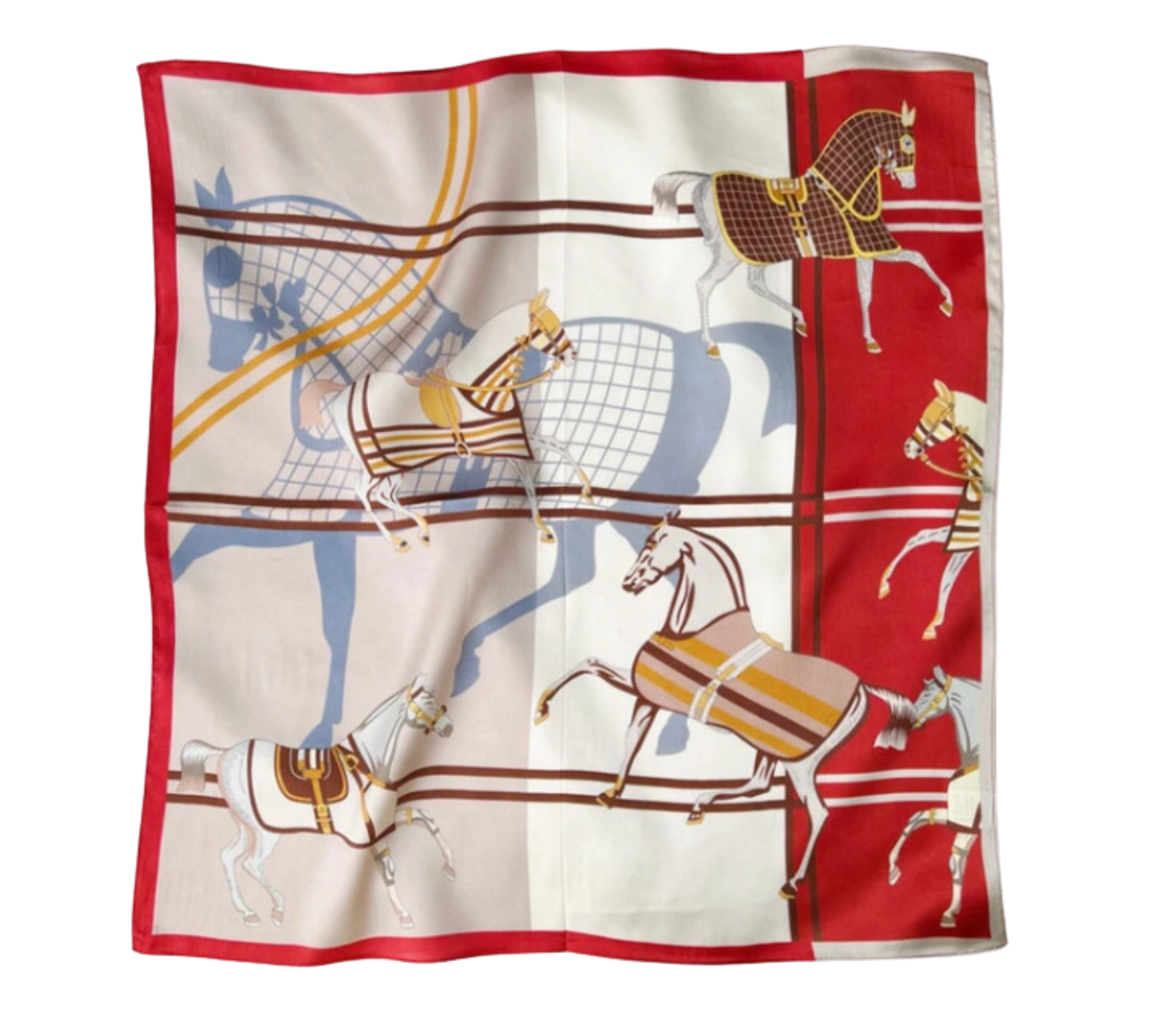 #color_ Red | Relhok Multiple Horses Scarf - Red - redscarf