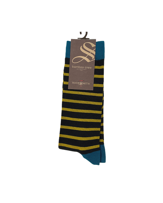 #color_ Black Brush | Socksmith Bamboo Sailor Stripes Socks - Black Brush - 14_1e529a26-e14e-487c-9744-43de3e92df8a