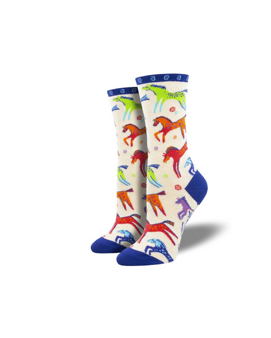 #color_ White Blue | Socksmith Dancing Horses Socks - White Blue - 14_82019919-ab06-47db-b55e-9d5d2d1e79d6
