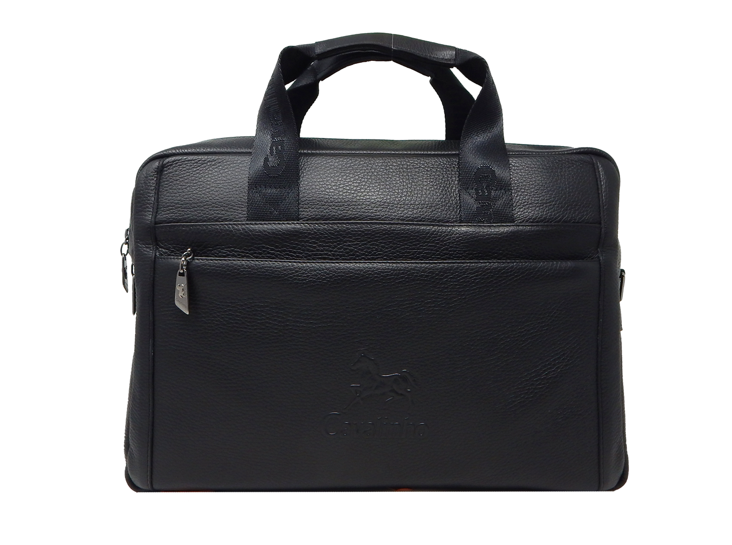 Cavalinho Soft Matte Pebbled Leather Laptop Bag 17" - Black - 18040257_f