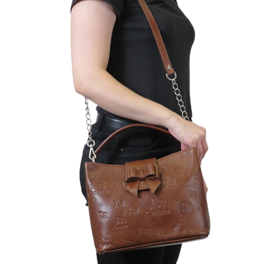 Cavalinho Cavalo Lusitano Leather Handbag SKU 18090272.13 #color_saddlebrown