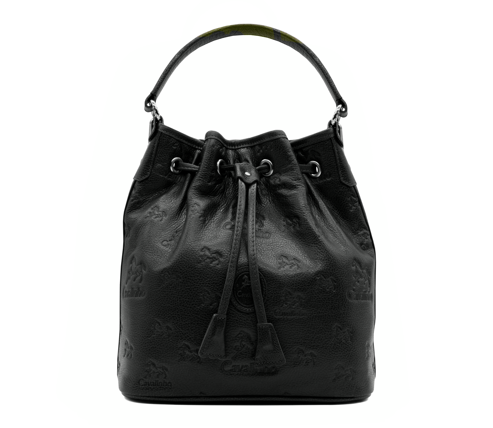 Cavalinho Cavalo Lusitano Leather Bucket Bag - Black - 18090281.13_1