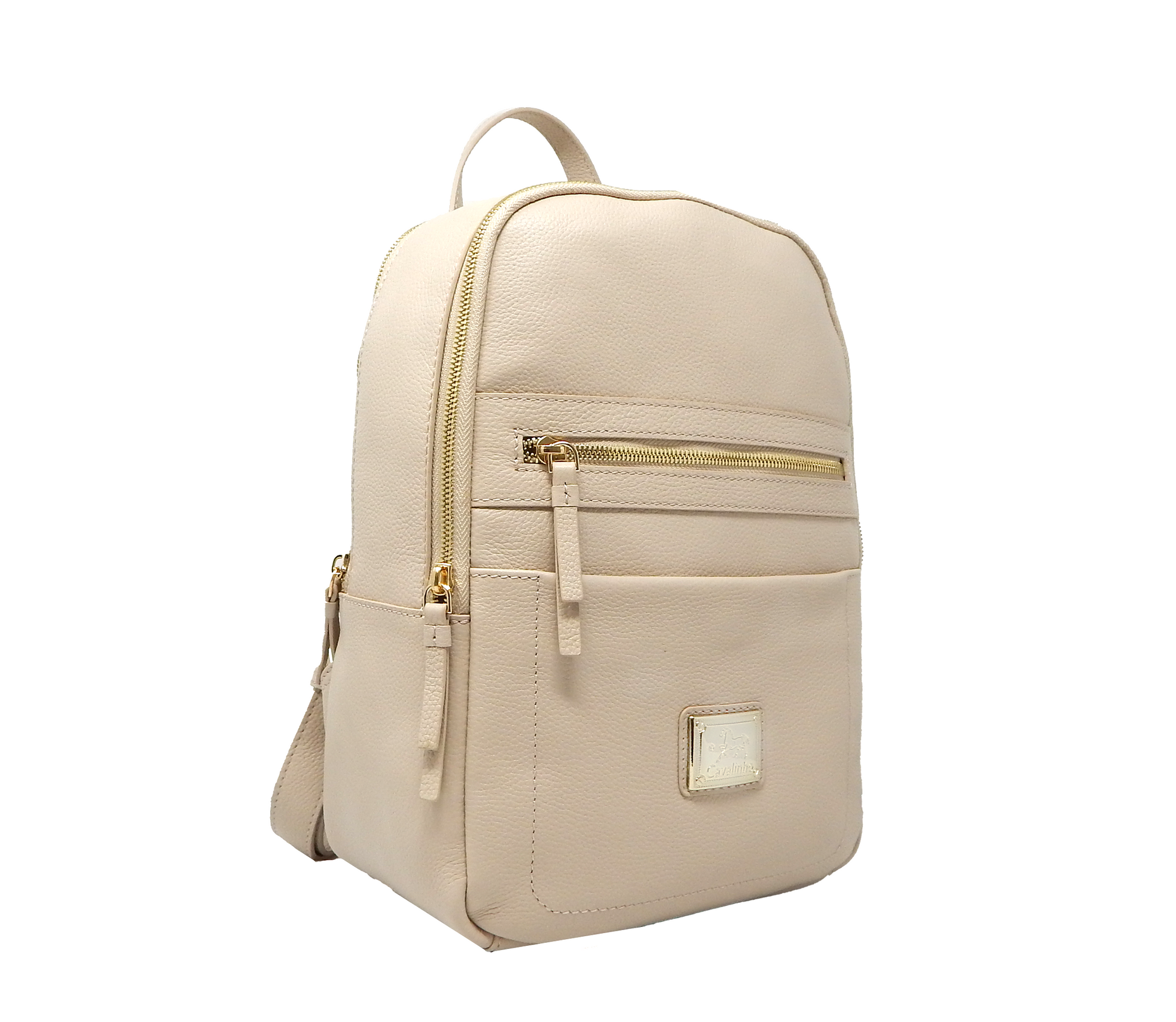 Cavalinho Infinity Pebbled Leather Backpack - Beige - 18230461_05_a