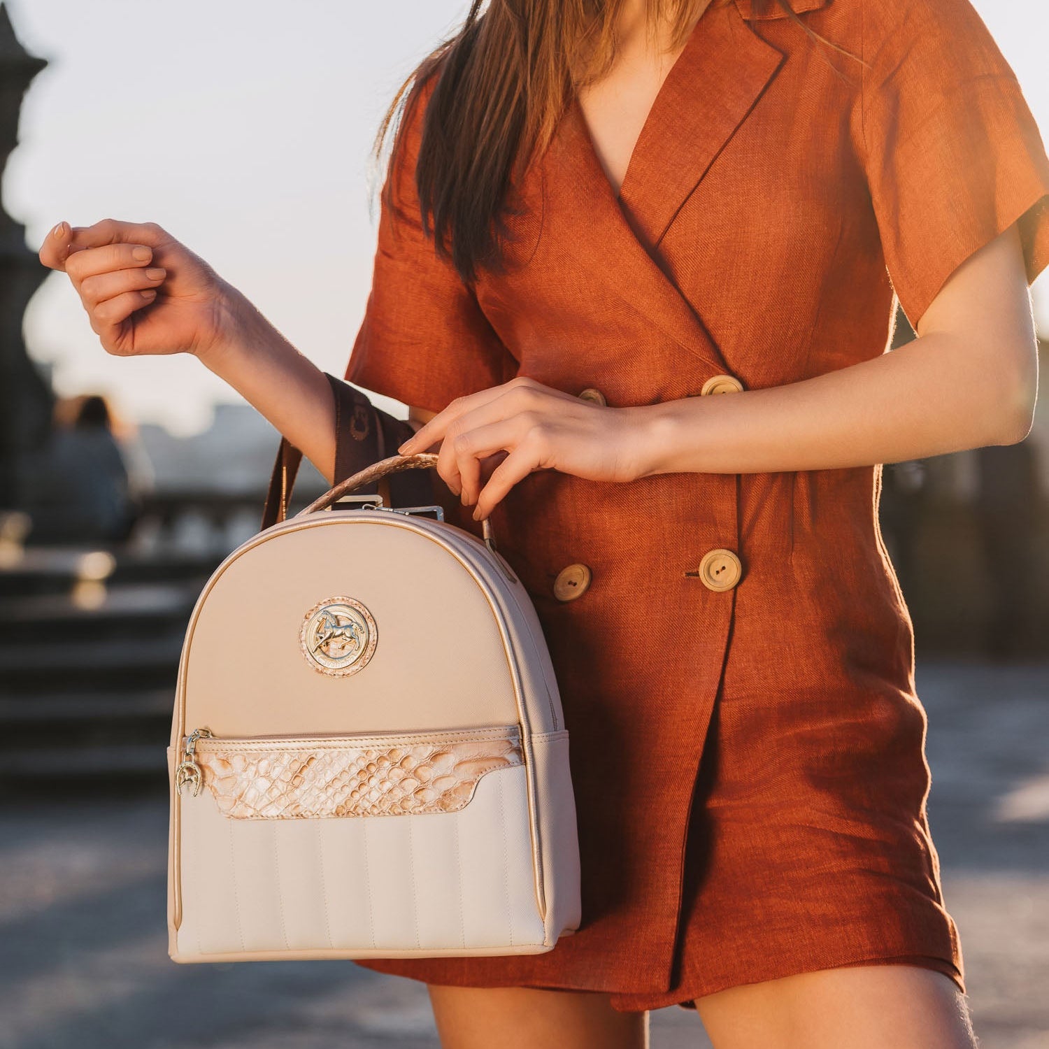 Cavalinho Grace Backpack SKU 18250207.05 #color_Beige / White, beige