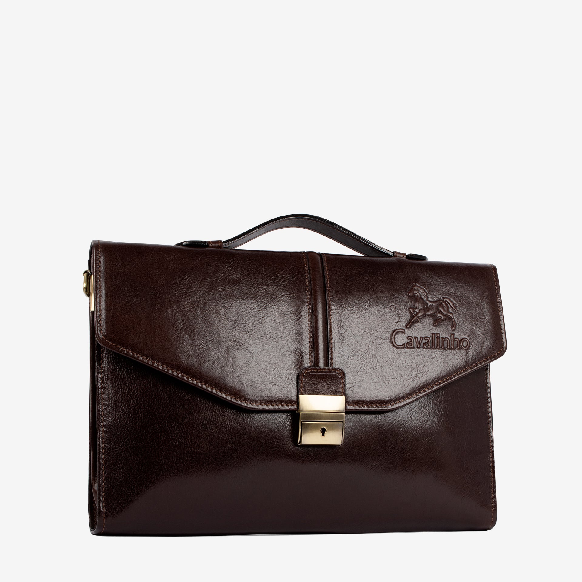 Cavalinho Brown Leather Briefcase for Men 18320172.02 #color_brown