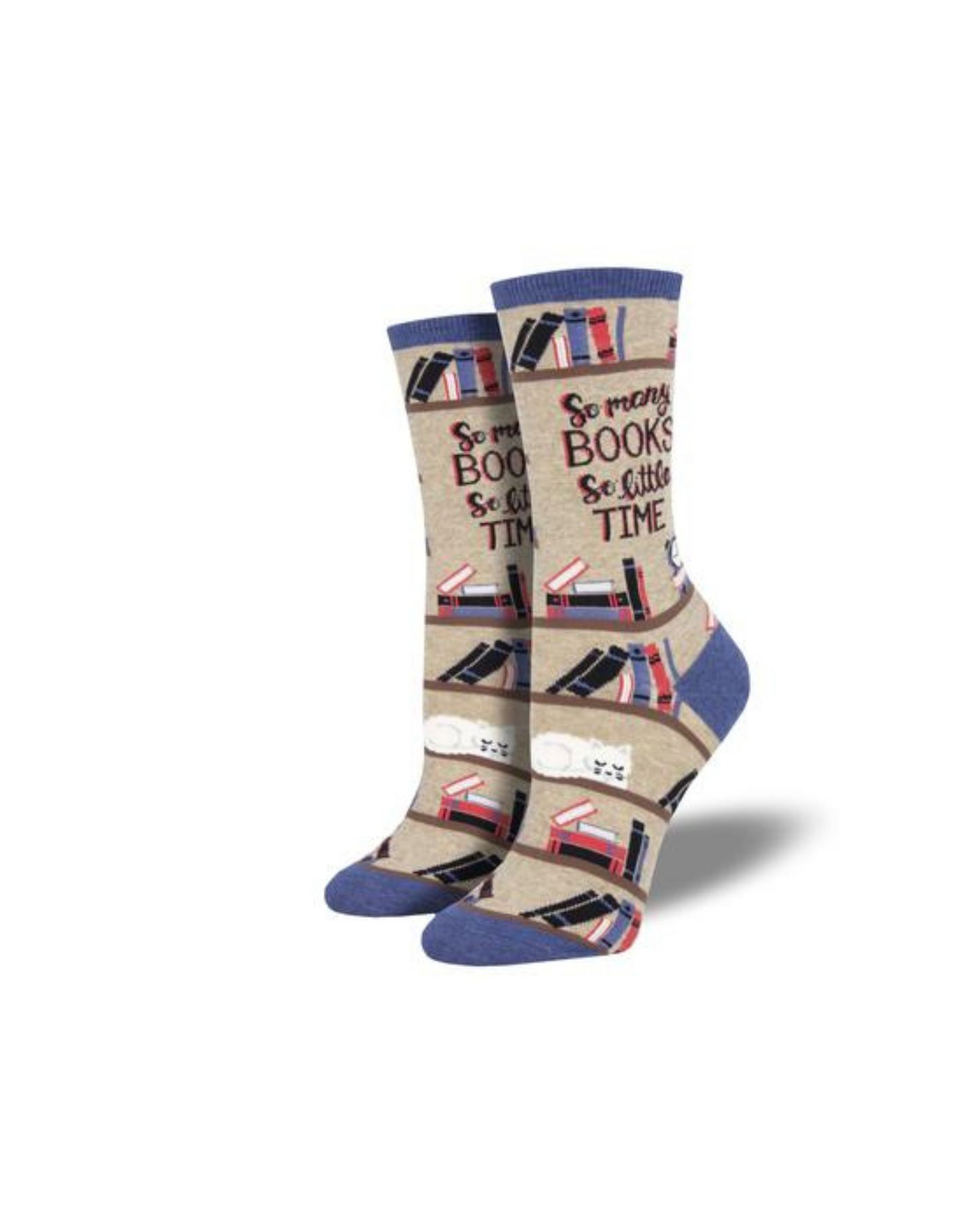 Socksmith Time For A Good Book Socks - Beige - 25_fa42636a-366b-47f2-8eb7-19e2bd746009