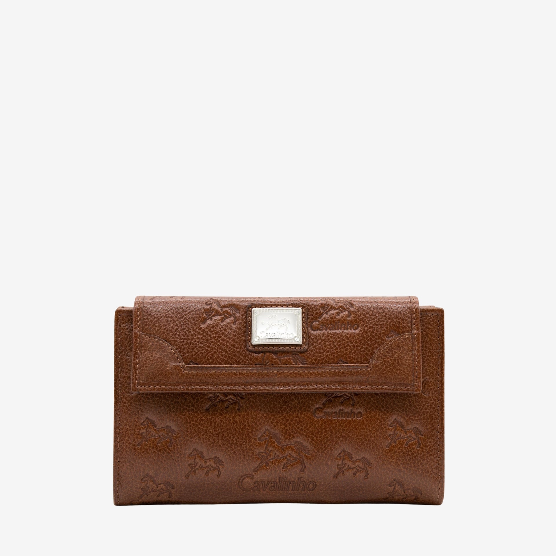 Cavalinho Cavalo Lusitano Leather Wallet for Women SKU 28090207.13 #color_SaddleBrown