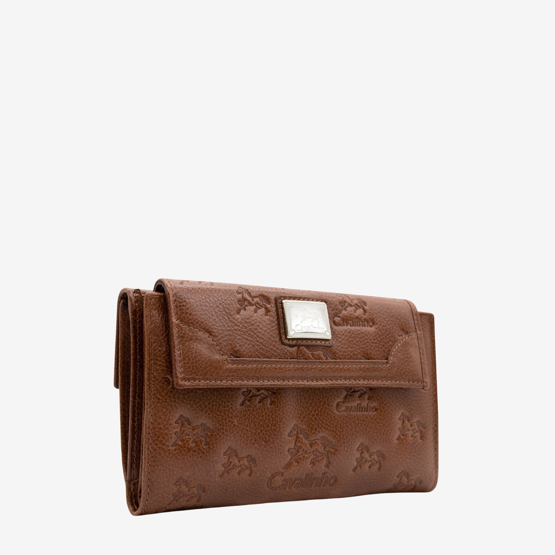 Cavalinho Cavalo Lusitano Leather Wallet for Women SKU 28090207.13 #color_SaddleBrown