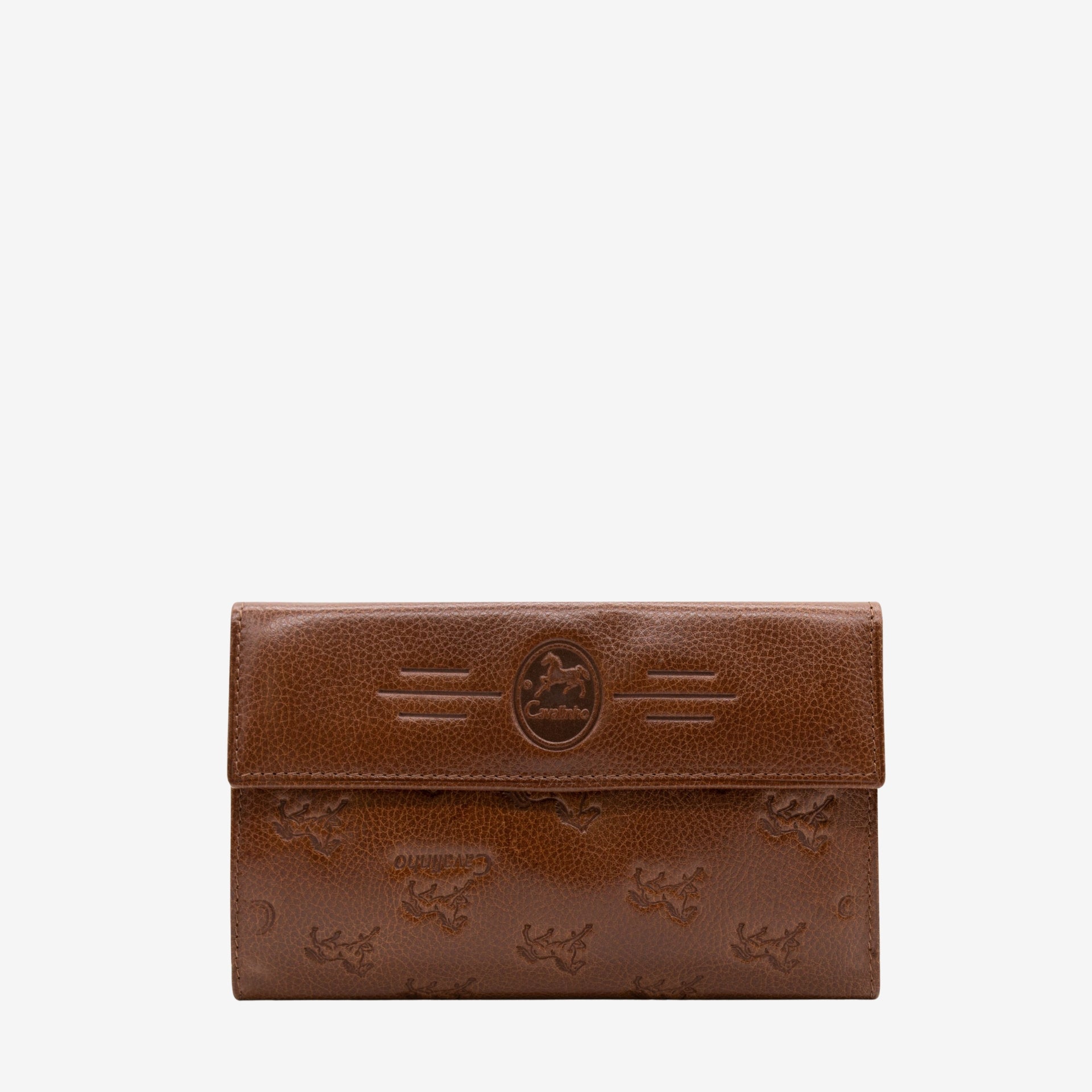 Cavalinho Cavalo Lusitano Leather Wallet for Women SKU 28090207.13 #color_SaddleBrown
