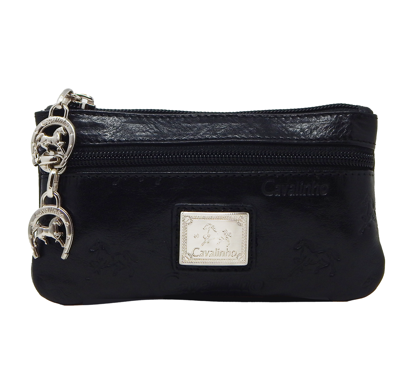 Cavalinho Cavalo Lusitano Leather Cosmetic Case - Black - 28090254.01_02