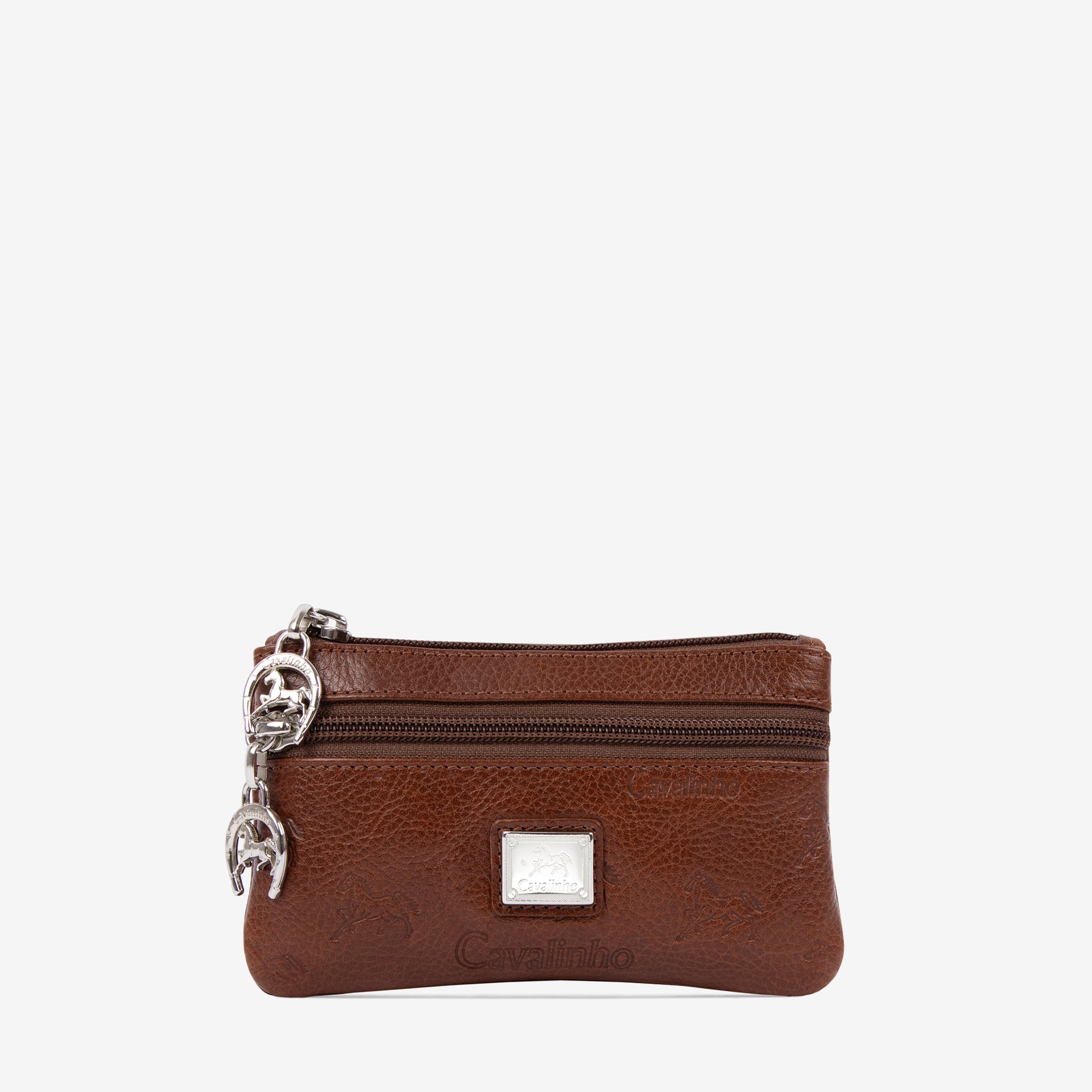 Cavalinho Cavalo Lusitano Camel Leather Cosmetic Case 28090254.13 #color_SaddleBrown