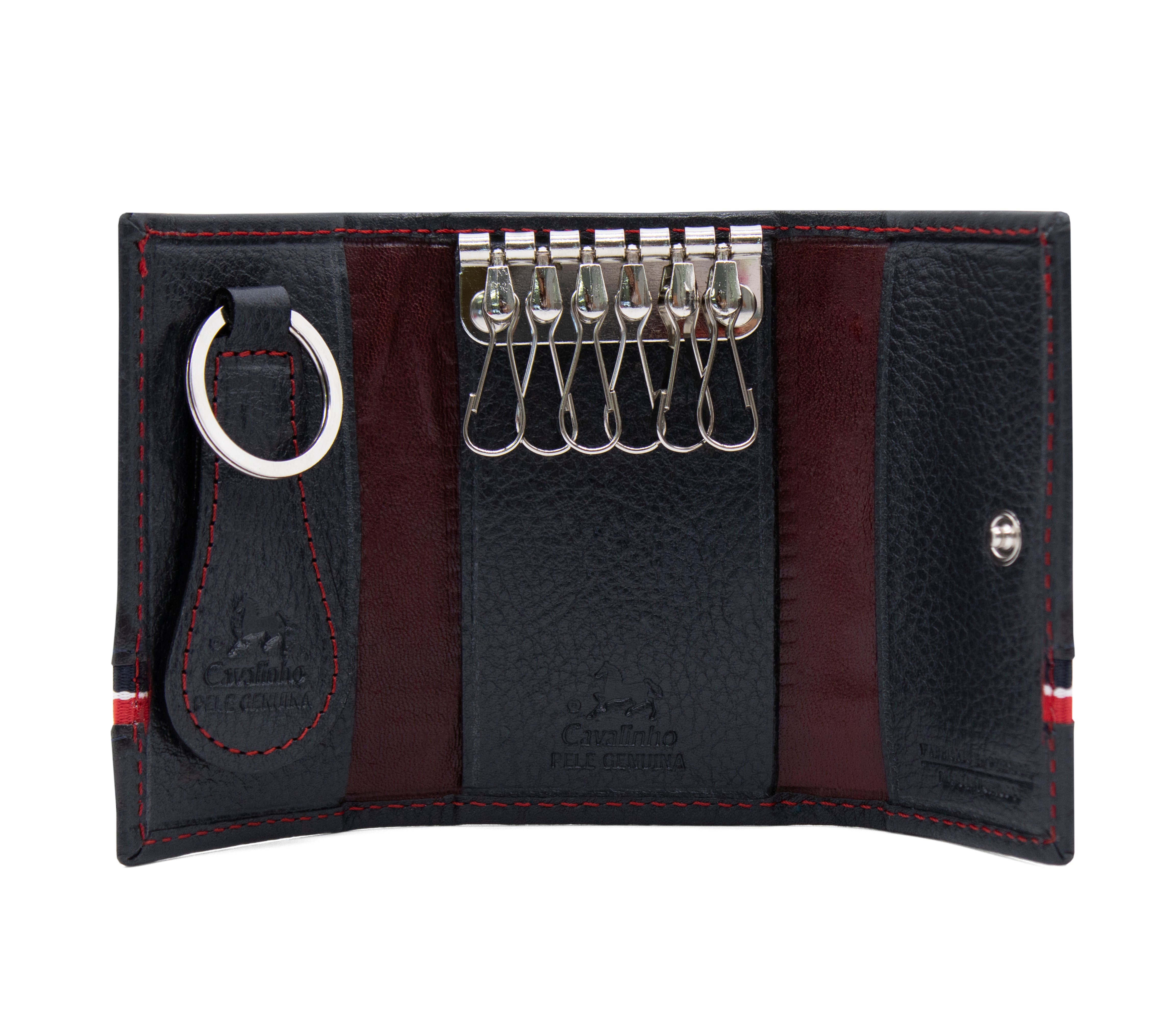 Cavalinho The Sailor Leather Key Holder Wallet SKU 28150535.22 #color_navy