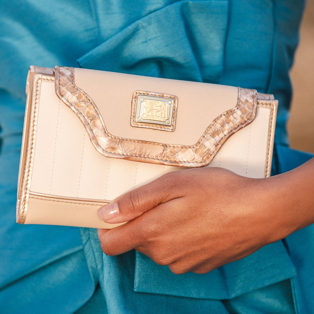 Cavalinho Grace Wallet SKU 28250202 #color_DarkOliveGreen / Beige, Navy / Beige, Beige / White, Navy / White, DarkRed / Beige, DarkRed / White