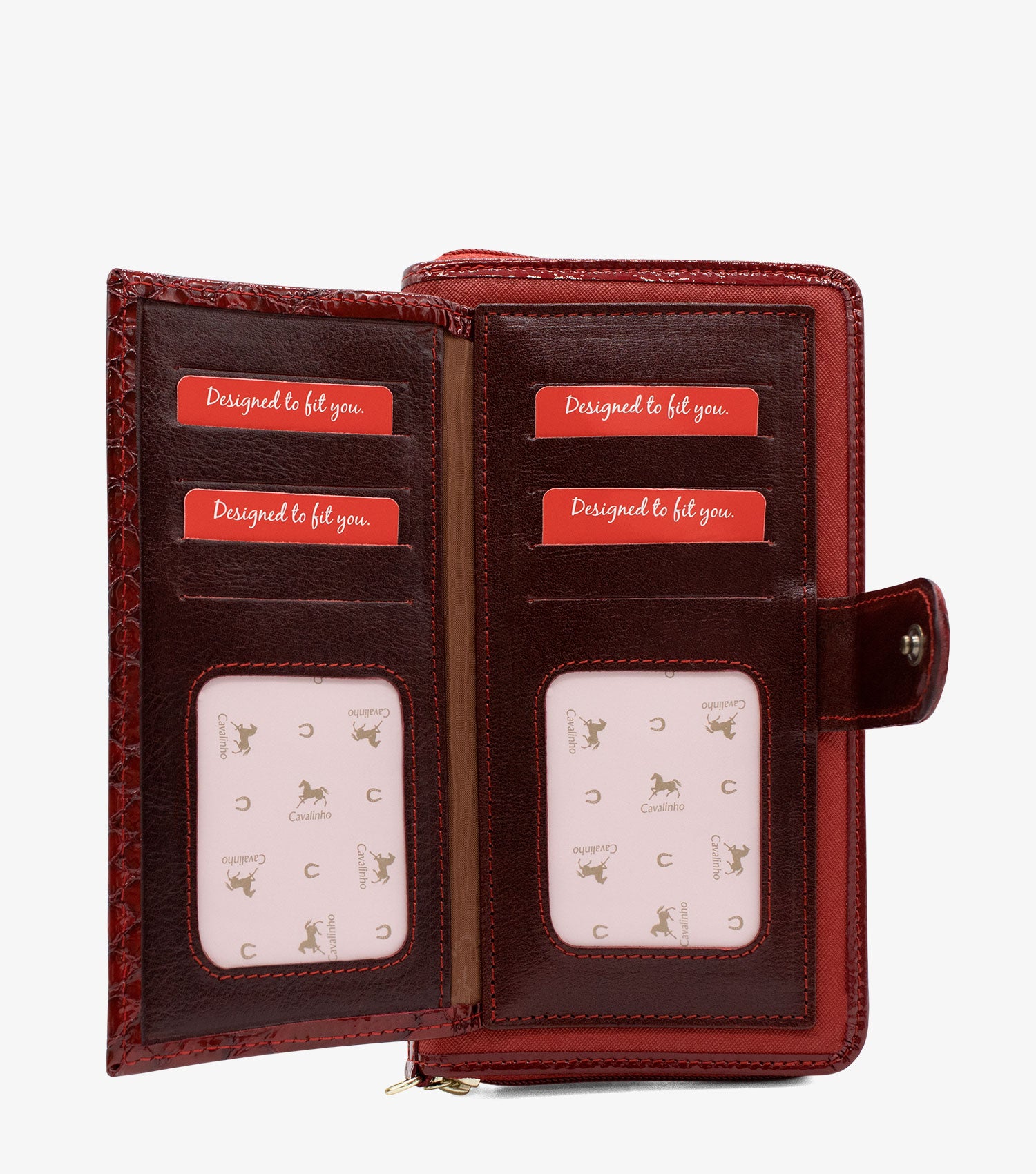 Cavalinho Grace Wristlet Wallet SKU 28250213.04 #color_DarkRed / White