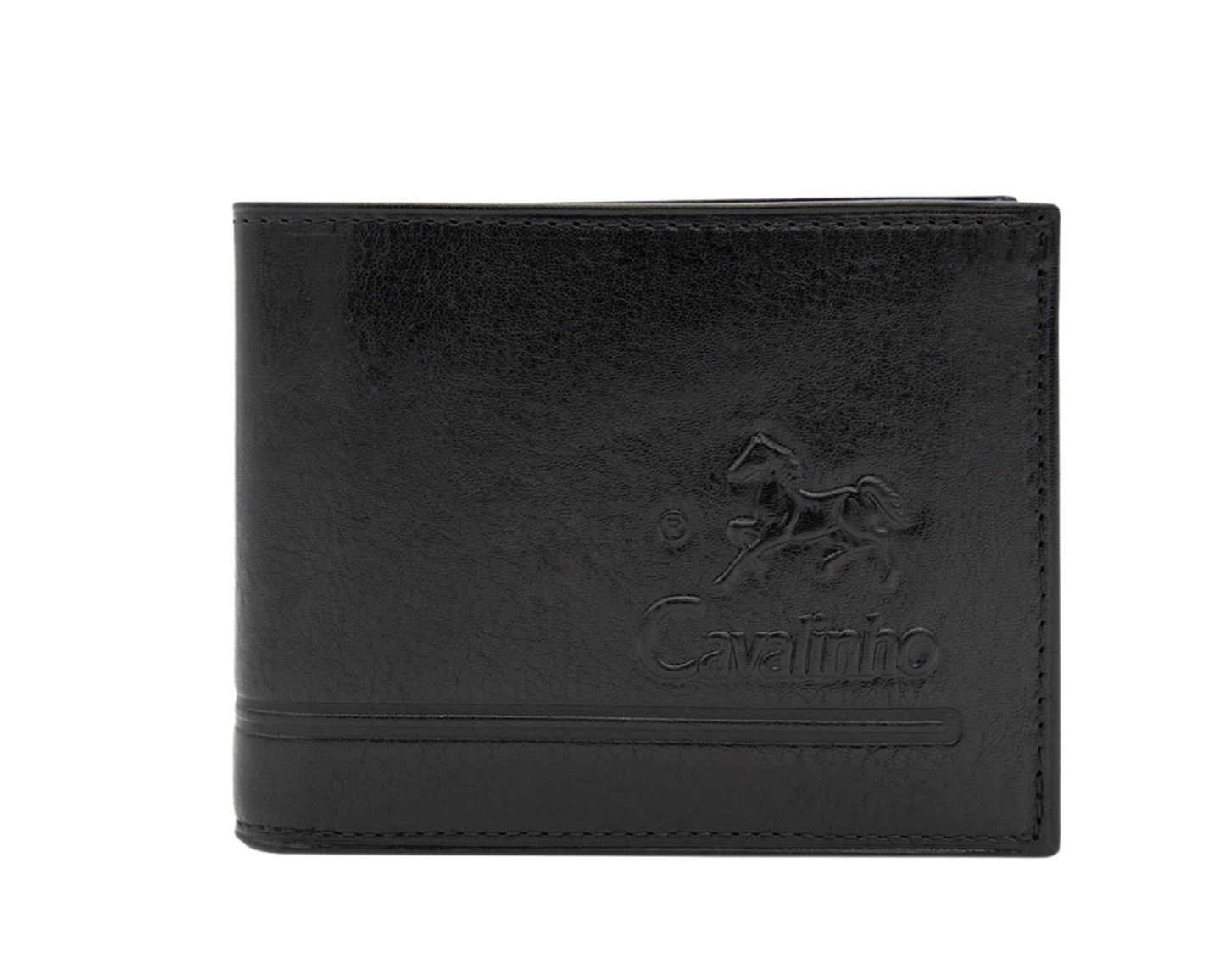Cavalinho Men's Trifold Leather Wallet - Black - 28610507.01_1