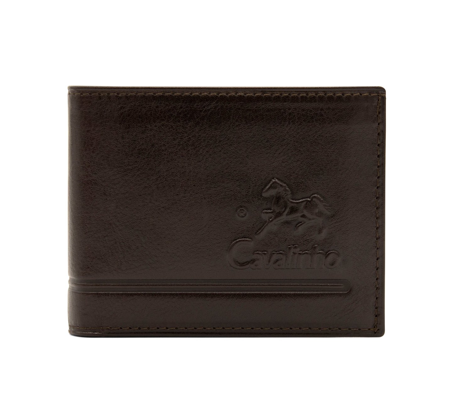 Cavalinho Men's Trifold Leather Wallet - Brown - 28610507.02_1