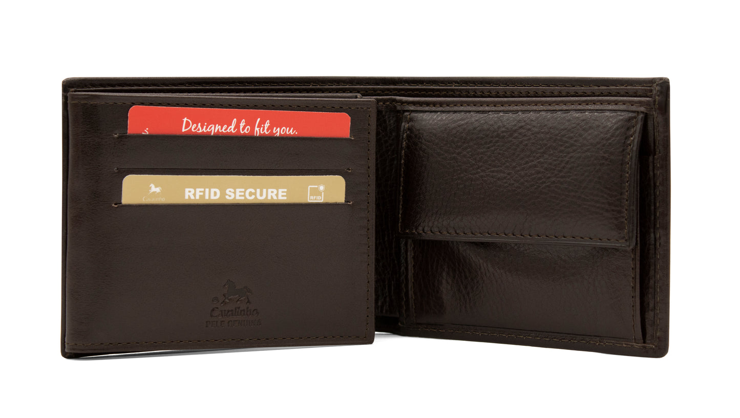 Cavalinho Men's Trifold Leather Wallet - Brown - 28610507.02_2